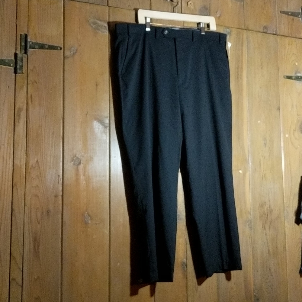 NWT Chaps Wool Blend Black Dress Pants, 40Wx32L